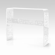 Console acrylique Grand soir dentelle blanche - Acrila