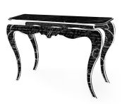 Console acrylique Opéra écriture blanc fond noir - Acrila