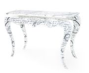 Console acrylique Opéra écriture noire fond blanc - Acrila