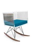 Fauteuil à bascule acrylique Cali bleu - Acrila