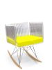 Fauteuil à bascule acrylique Cali jaune