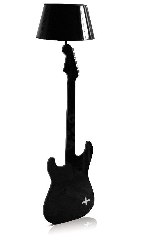 Lampadaire acrylique Guitare noir