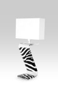 Lampe acrylique Z zèbre blanche - Acrila