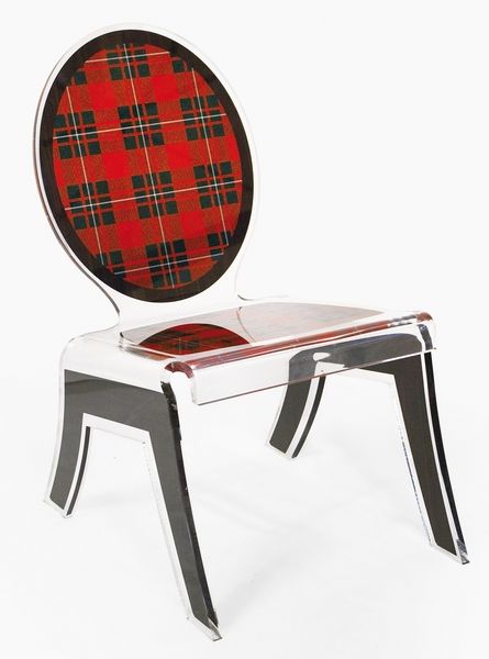 Relax chair acrylique Wild écossais rouge