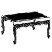 Table basse acrylique Baroque noire - Acrila