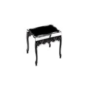 Table de chevet Baroque en acrylique noire - Acrila Concept