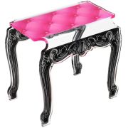 Table de chevet acrylique Capiton rose - Acrila Concept