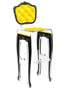 Tabouret acrylique Capiton jaune - Acrila