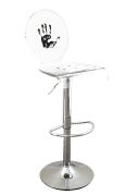 Tabouret acrylique Let's Rock empreinte - Acrila