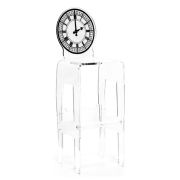 Tabouret acrylique Let's Rock horloge pieds plexi - Acrila