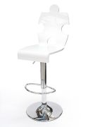 Tabouret acrylique Puzzle blanc - Acrila