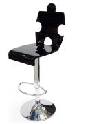 Tabouret acrylique Puzzle noir - Acrila