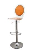 Tabouret de bar réglable Sixteen en acrylique orange - Acrila Concept
