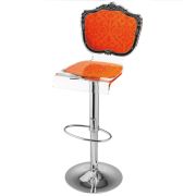 Tabouret de bar réglable acrylique Baroque orange - Acrila