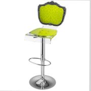 Tabouret de bar réglable acrylique Baroque vert - Acrila