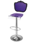 Tabouret de bar réglable acrylique Baroque violet - Acrila
