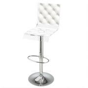 Tabouret de bar réglable acrylique Capiton blanc - Acrila