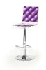Tabouret de bar réglable acrylique Capiton violet