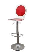 Tabouret de bar réglable acrylique Sixteen rouge - Acrila