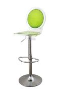 Tabouret de bar réglable acrylique Sixteen vert - Acrila