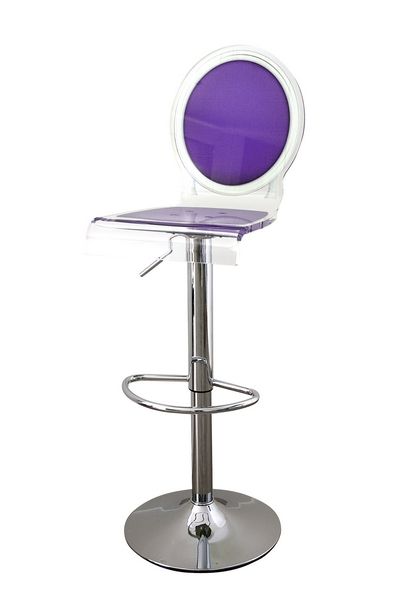 Tabouret de bar réglable acrylique Sixteen violet