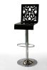 Tabouret réglable acrylique Grand soir noire pied métal