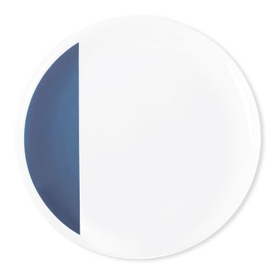 Assiette plate porcelaine Louison bleu