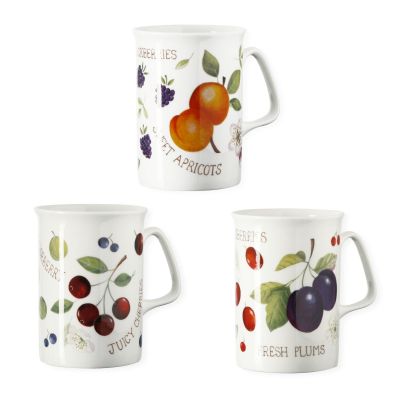 Boite de 6 mugs assortis Joli Mug décor fruits d'été