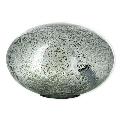 Lampe en verre bulles ronde gris Splendor Ht.23 cm