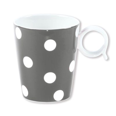 Mug porcelaine Freshness Dots gris