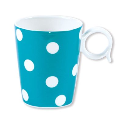Mug porcelaine Freshness Dots turquoise