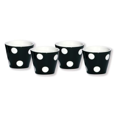 Mug porcelaine expresso Freshness Dots noir