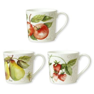 Set de 6 mugs assortis Joli Mug décor fruits