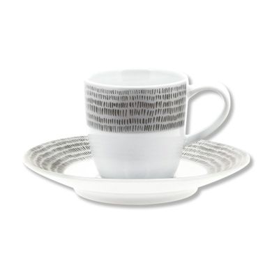Tasse à café Daya gris 15 cL en porcelaine