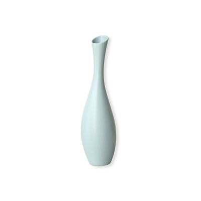 Vase céramique allongé bleu pastel Nadar Ht.40 cm