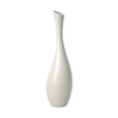 Vase céramique allongé gris ficelle Nadar Ht.60 cm