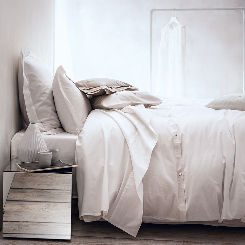 Housse de couette Sonatine ivoire percale 260x240 - Nina Ricci Maison