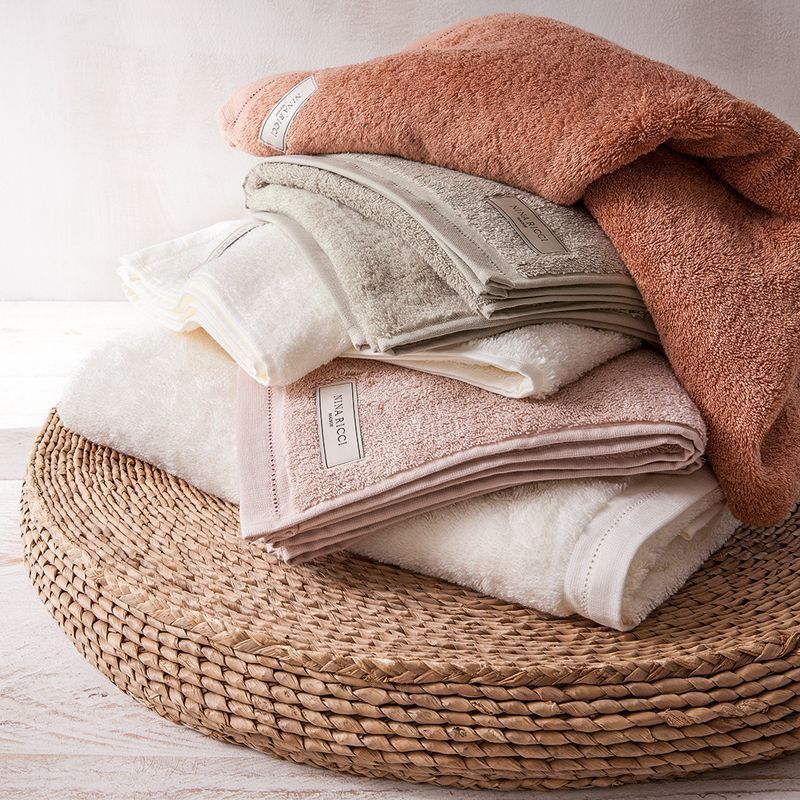 Serviette de bain uni Ecume des Jours Terracotta 60x100 - Nina Ricci Maison