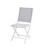 Chaise de jardin aluminium et textilène blanc gris clair Whitestar