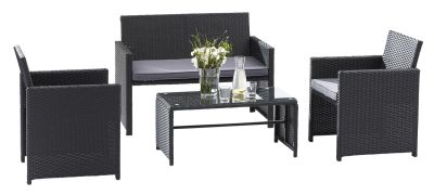 Ensemble salon de jardin Lounge sofa 2 places 2 fauteuils et 1 table