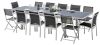 Salon de jardin Modulo blanc/gris Table 8/12 places 8 fauteuils 4 chaises