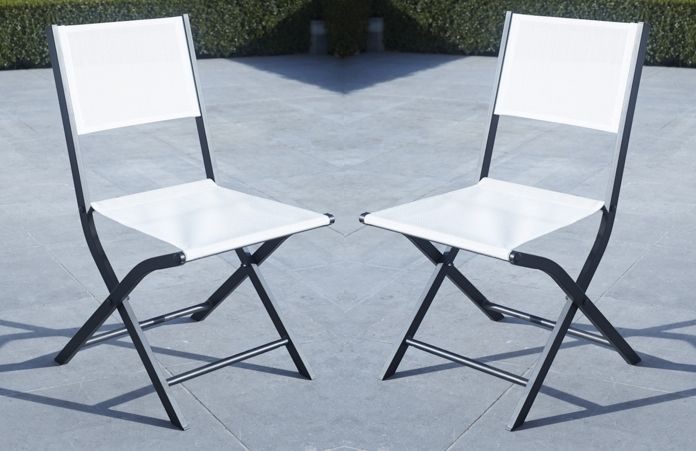 Set de 2 chaises pliantes Modulo blanche