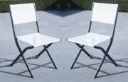 Set de 2 chaises pliantes Modulo blanche - Wilsa Garden