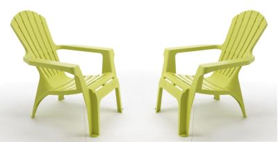 Set de 2 fauteuils de jardin Adirondack vert anis