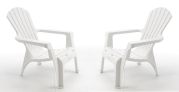 Set de 4 fauteuils de jardin Adirondack blanc - Wilsa Garden