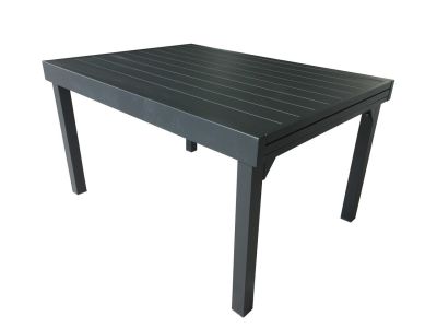 Table de jardin Modulo en aluminium coloris anthracite 6/10 places