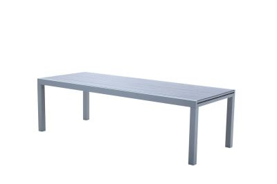 Table de jardin Tulum en aluminium coloris blanc 10/14 places