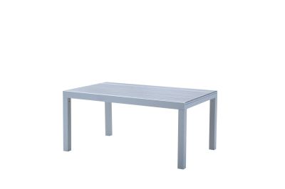 Table de jardin Tulum en aluminium coloris blanc 6/10 places