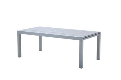 Table de jardin Tulum en aluminium coloris blanc 8/12 places