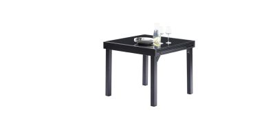 Table de jardin avec rallonge Modulo noir 90x180